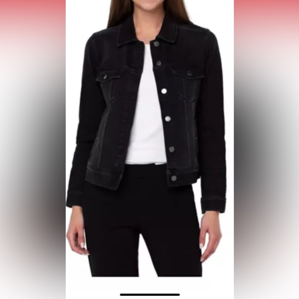London Jeans Company Black Classic Jean Jacket Size L